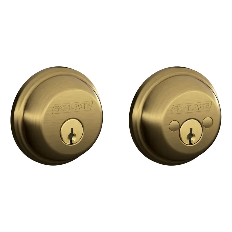 B-series Antique Brass Double Cylinder Deadbolt - Model B62609