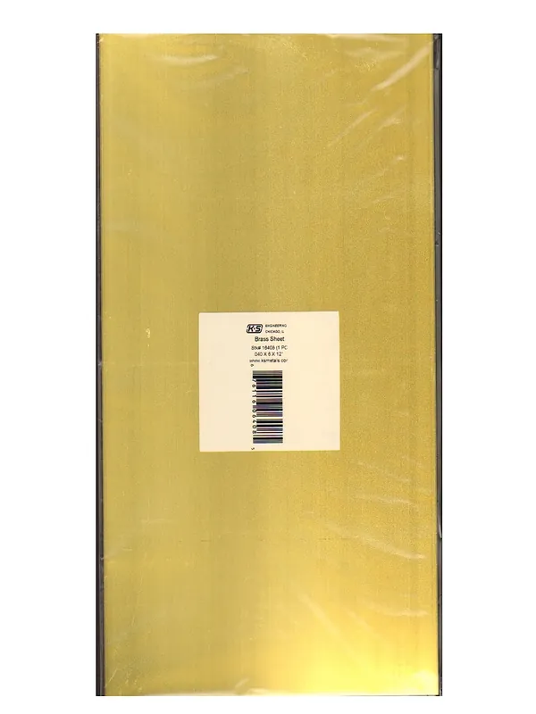 K&S 0.04 In. X 6 In. W X 12 In. L Mill Brass Plain Sheet Metal