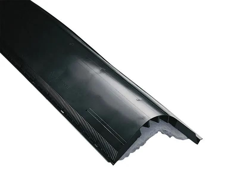 2 In. H X 14 In. W X 48 In. L Black Plastic All Season Shingle Over Ridge Vent