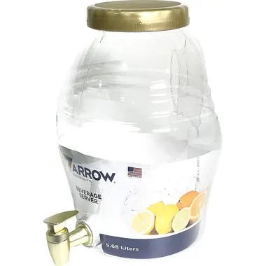 Arrow Home Products 1.5 Gal Clear Beverage Dispenser Plastic
