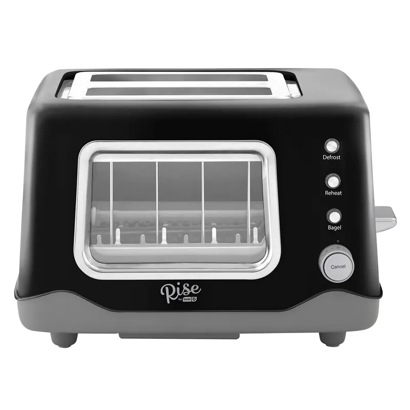 Black Metal 2-slice Toaster 7.9 In. H X 12.2 In. W X 9.5 In. D