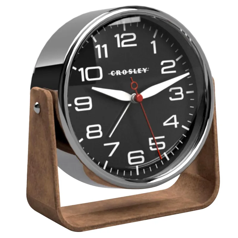 Crosley White Analog Alarm Clock Battery Operated Model Cr37024