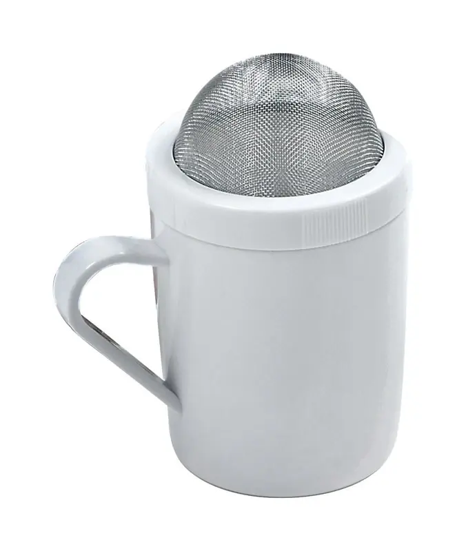 White Stainless Steel Flour And Sugar Shaker 8 Oz - Model 199