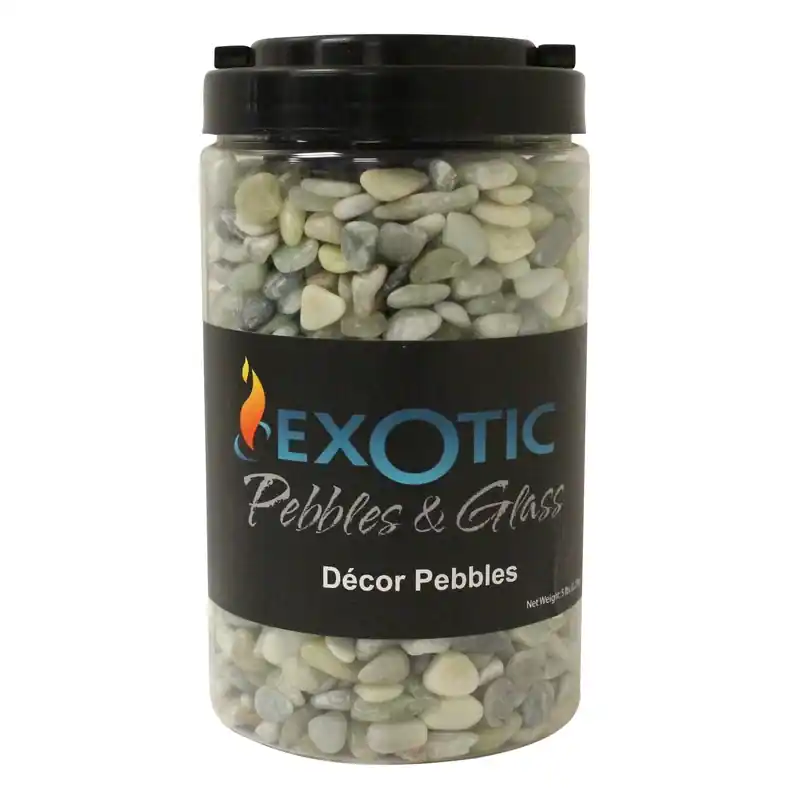 Decor Pebbles, Polished Jade, 5-Lbs.