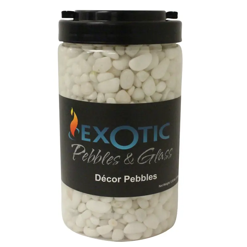 Decor Pebbles, Snow White, 5.5-Lbs.