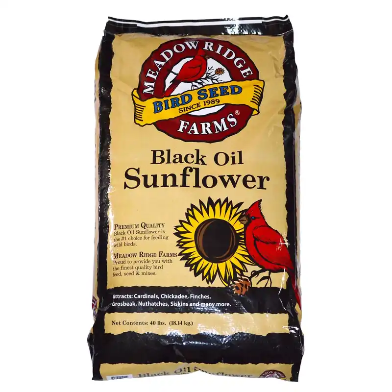 Wild Bird Food, Black Sunflower, 40 Lbs.