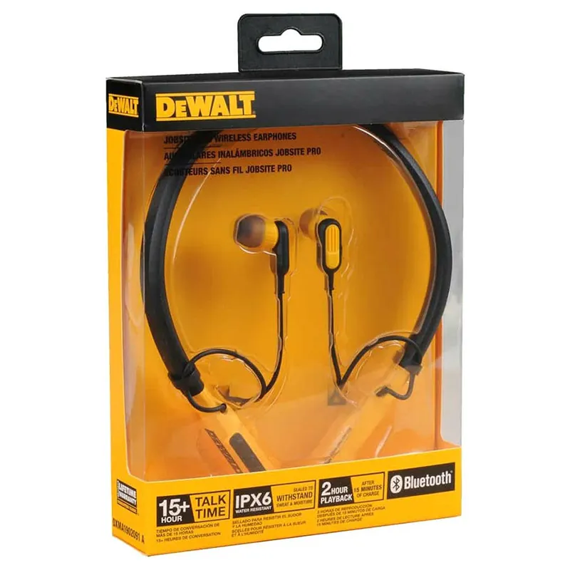 DeWalt Jobsite Pro Wireless Neckband Earphones