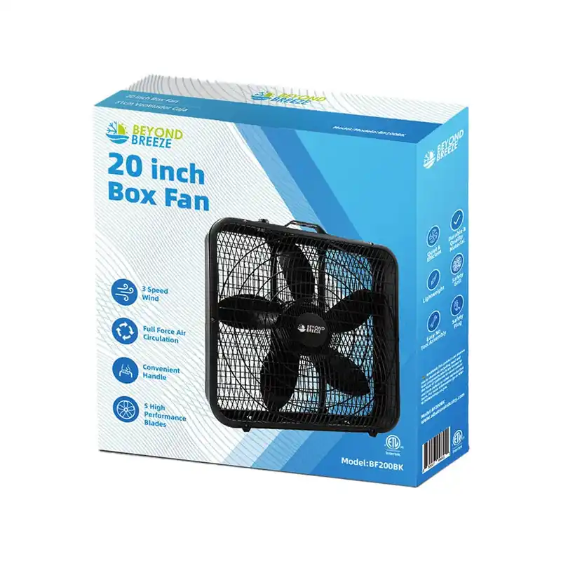 Beyond Breeze Box Fan - 20" - Black