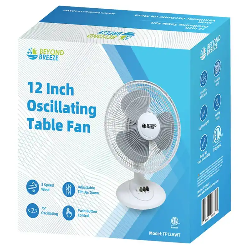 Beyond Breeze Oscillating Table Fan- White - 12"