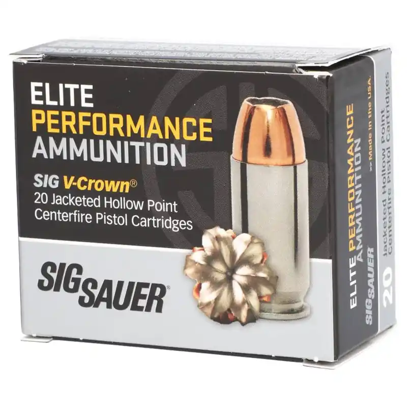 Sig Sauer Elite V-Crown Jacketed Hollow Point Pistol Ammunition