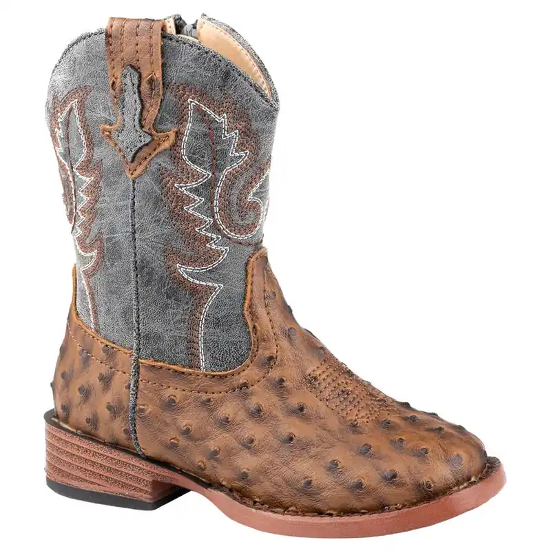 Roper Boy‘s Toddler Ostrich Vamp Boots