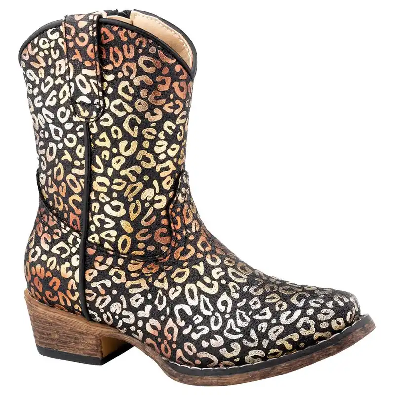 Roper Girl‘s Toddler Snip Toe All Over Leopard Print Boots