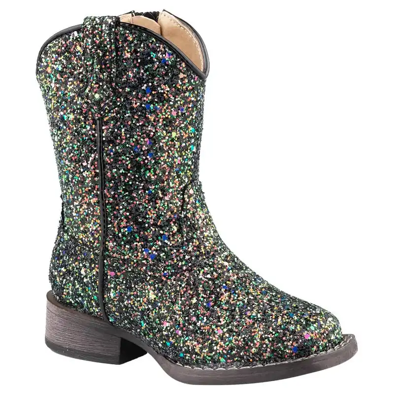Roper Girl‘s Toddler Glitter Vamp Boots