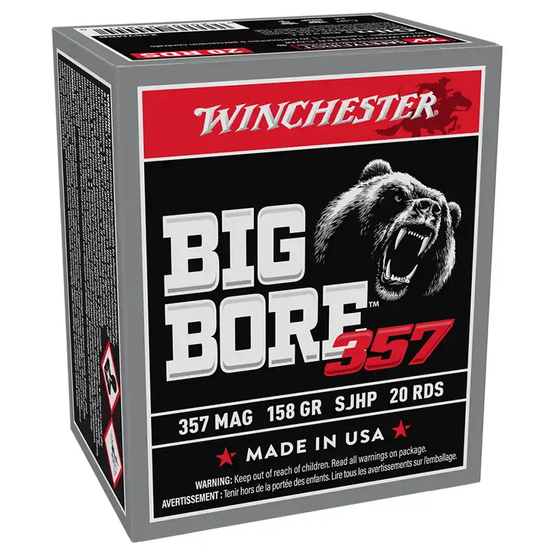 Winchester Big Bore Soft Jacketed Hollow Point Pistol Ammunition