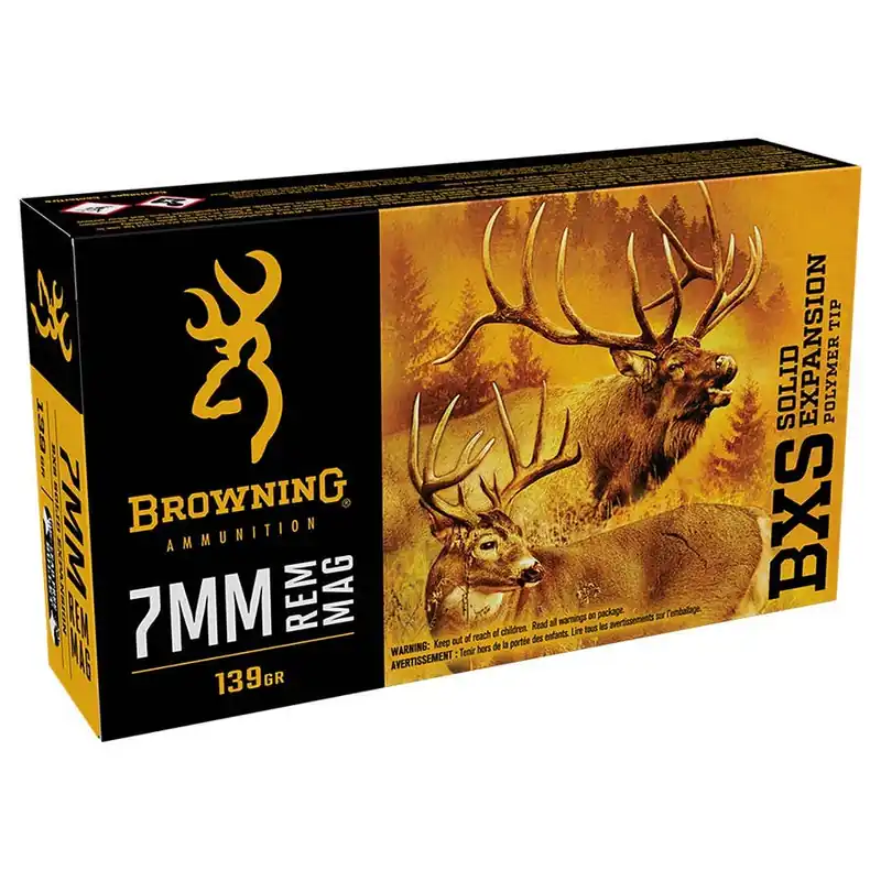 Browning BXS Solid Expansion Polymer Tip 7mm Rifle Ammunition