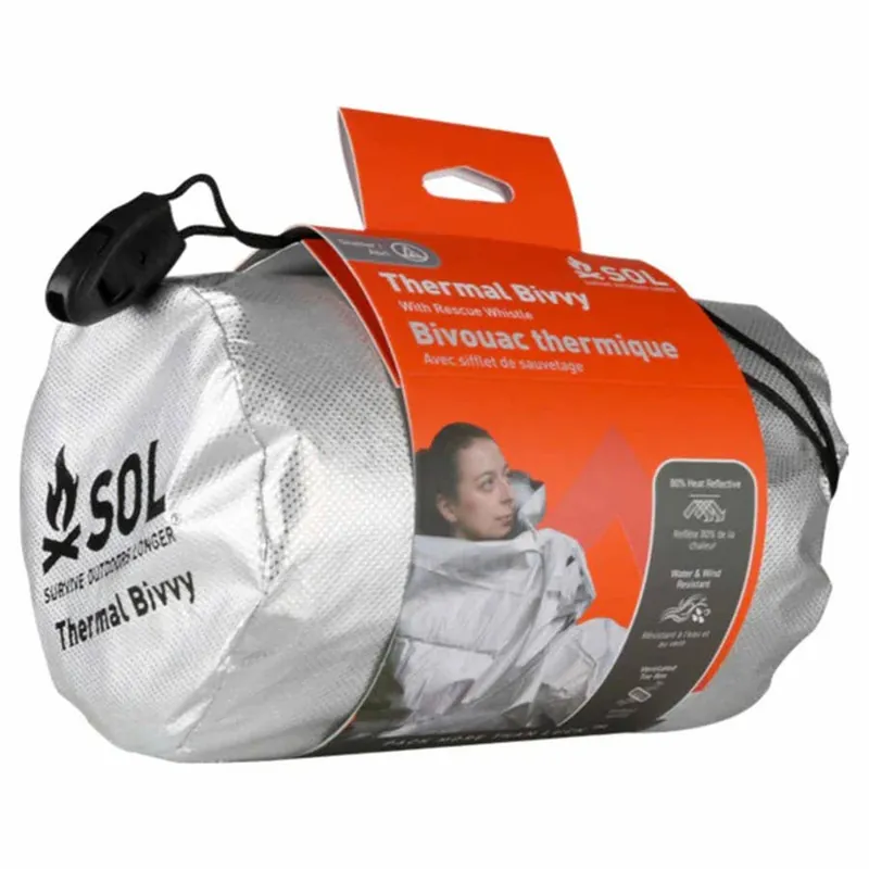 SOL Thermal Bivvy with Rescue Whistle