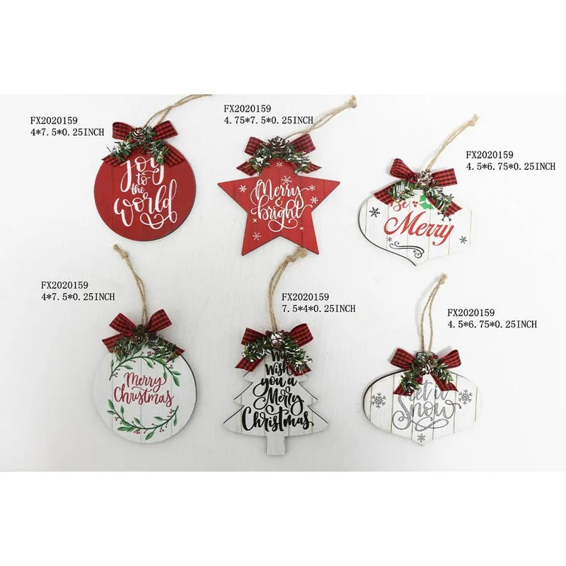 Backyard Expressions Christmas Tree Wood Ornament - (Assorted Styles)
