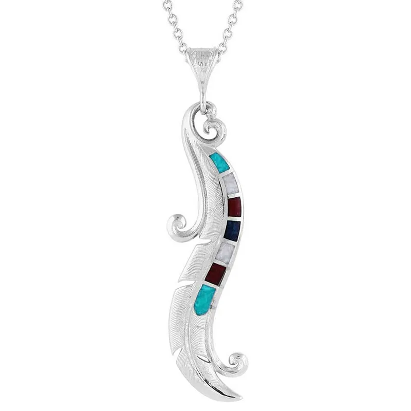 Montana Silversmiths Women‘s Dreamweaver Feather Necklace