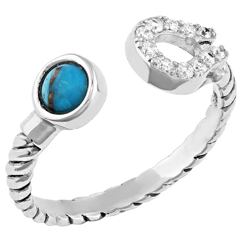 Montana Silversmiths Women‘s Infinite Luck Turquoise Wrap Ring