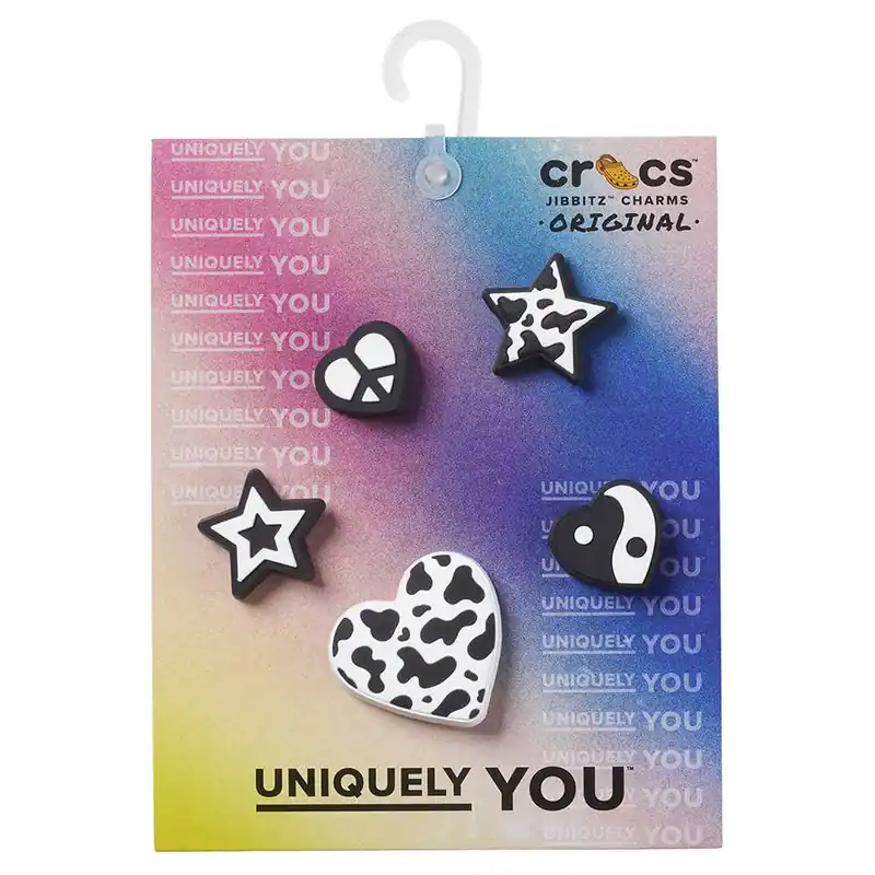 Crocs Unisex Jibbitz Mono BnW Shoes Charms