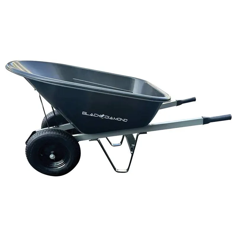 Black Diamond Poly Wheelbarrow w/Steel Handle
