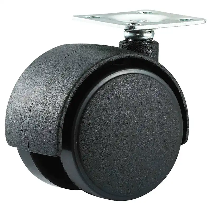 Precision Casters Hooded Plastic Swivel Plate Caster