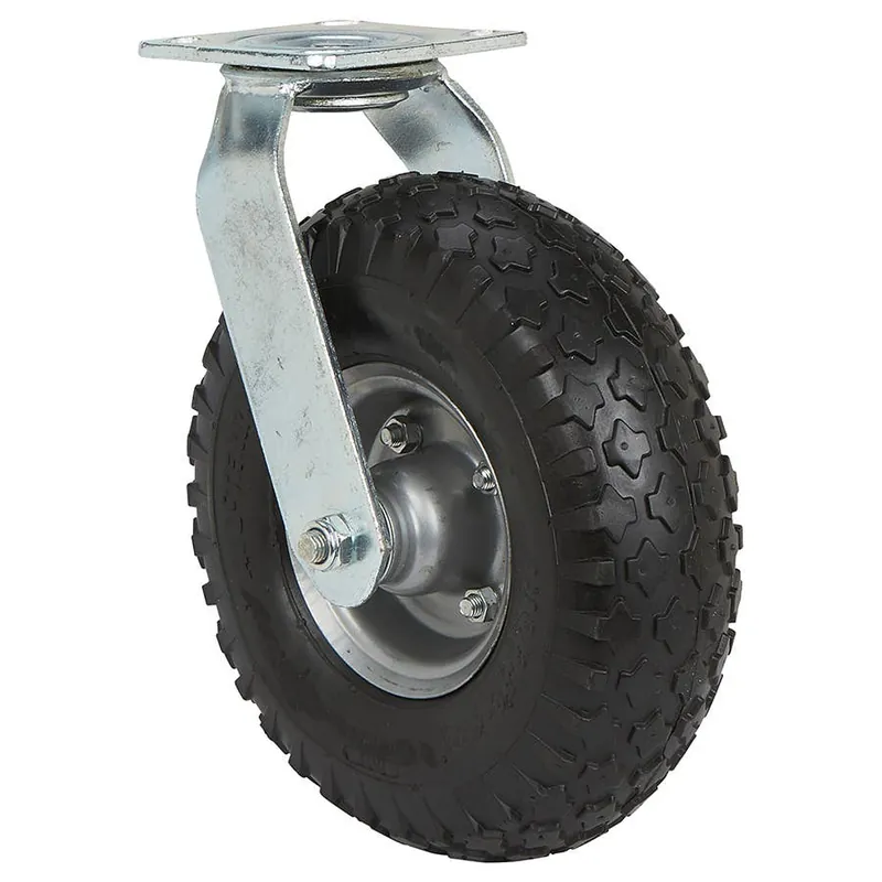 Precision Casters No Flat Swivel Plate Caster