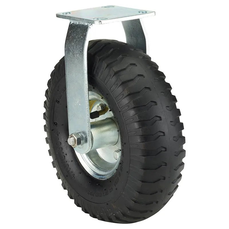 Precision Casters Pneumatic Rigid Plate Caster