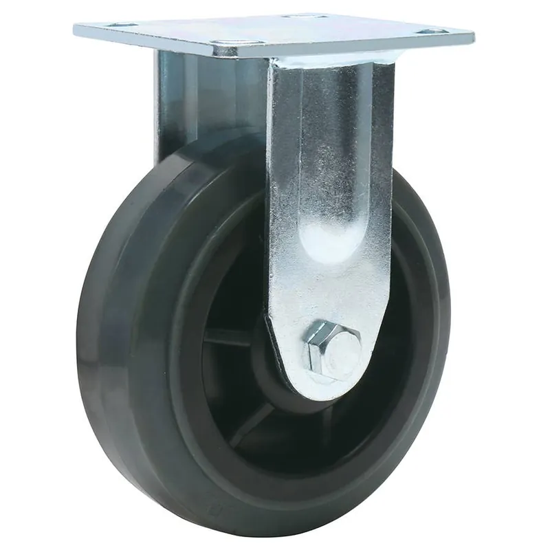Precision Casters Thermoplastic Rubber Rigid Plate Caster