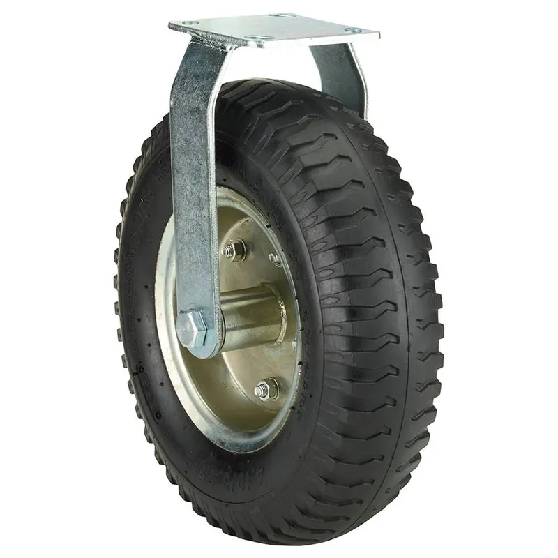 Precision Casters Pneumatic Rigid Plate Caster