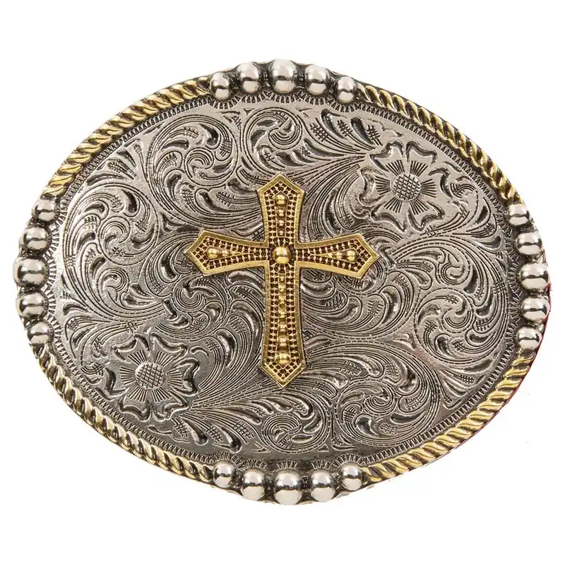 AndWest Men‘s Bead and Rope Edge with Cross Buckle
