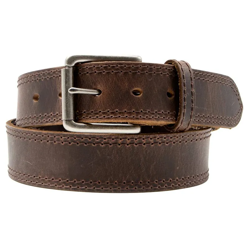 AndWest Men‘s 1-1/2" Roller Buckle Double Stitch Belt