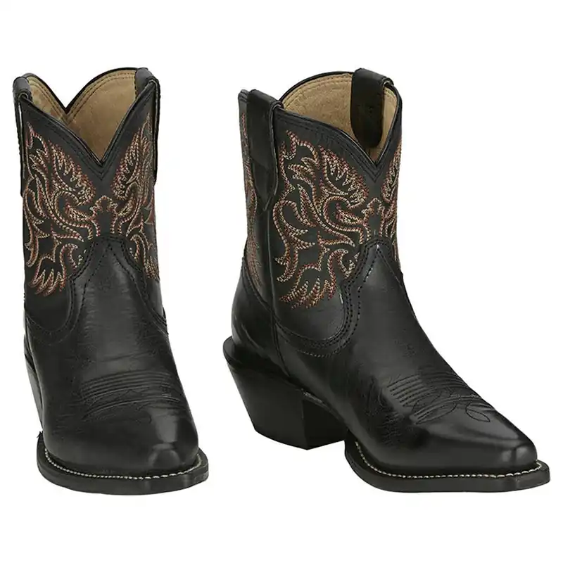 Justin Women‘s Isabella Coal 7" Snip Toe Western Boots