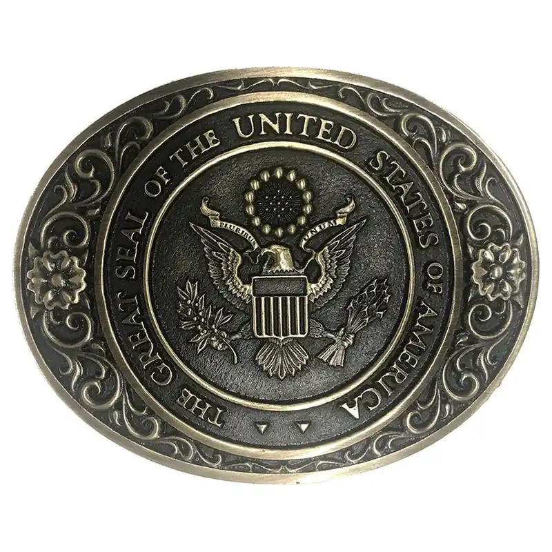 AndWest Men‘s The Great Seal of USA Buckle
