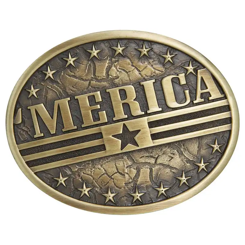 AndWest Men‘s MERICA Flag Buckle