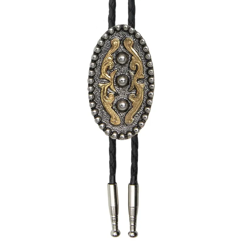 AndWest Men‘s Beaded Oval Bolo Tie