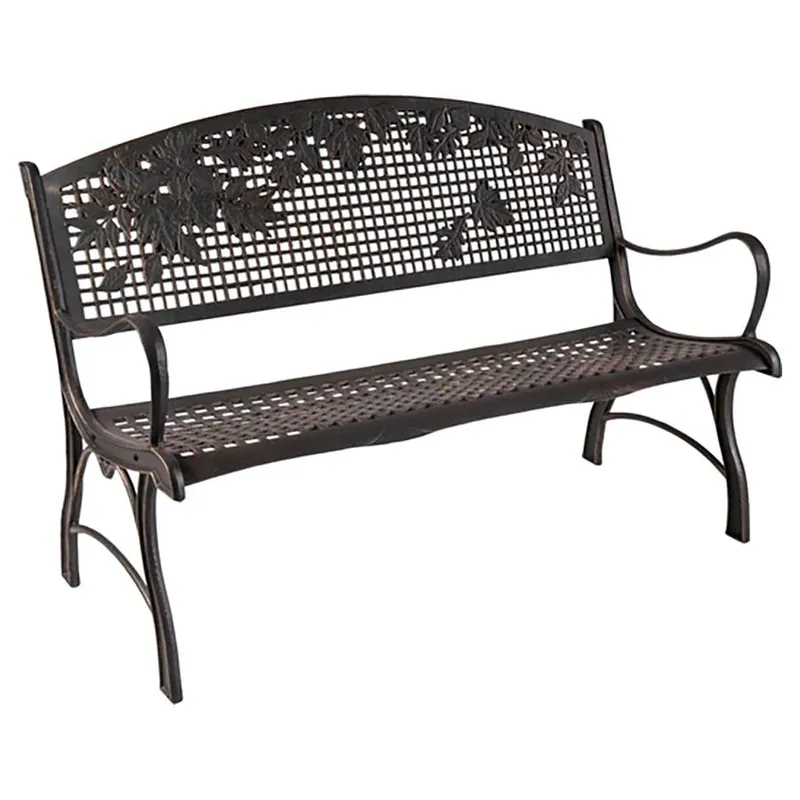 Painted Sky Designs Leaves Metal Bench