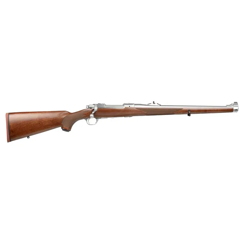 Ruger 77 Hawkeye International 6.5 x 55mm Swedish SS Bolt Action Rifle with Mannlicher Style Walnut Wood Stock