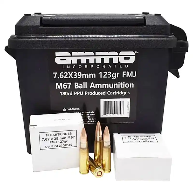Ammo, Inc. Range Pack 7.62mmx39mm FMJ M67 Ball Rifle Ammunition