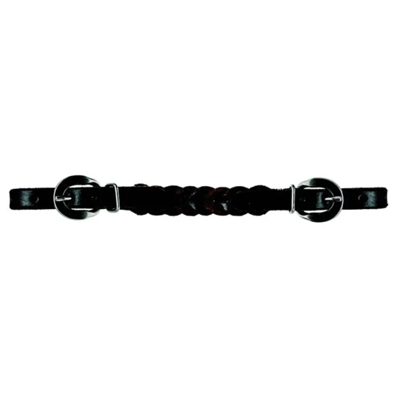 Mustang Braided Oiled Latigo Leather Curb Strap