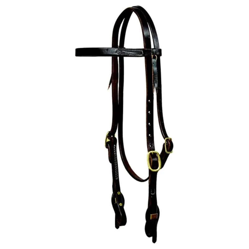 Mustang Quick Change Oiled Harness Leather Browband Headstall