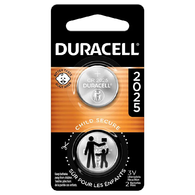 Duracell 2025 Lithium Coin Battery with Bitter Coating