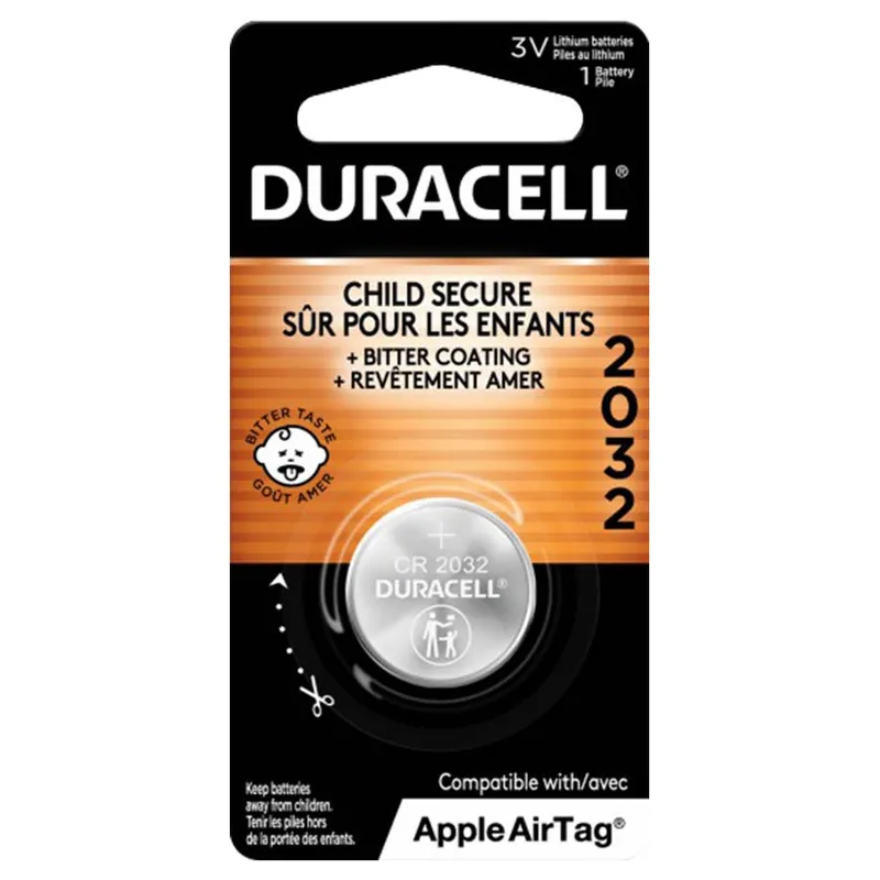 Duracell 2032 Lithium Coin Battery with Bitter Coating