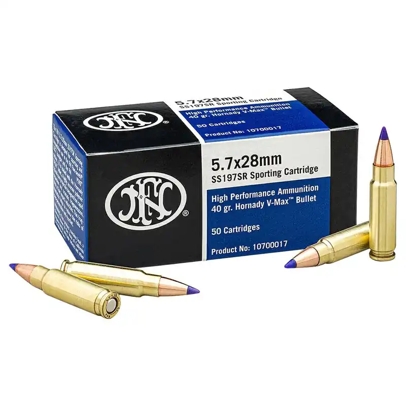 FN Five-Seven V-Max Blue Tip 5.7x28mm Rifle Ammunition