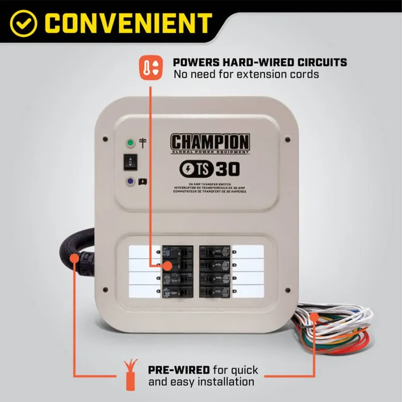 Champion Power Equipment 30A Manual Transfer Switch