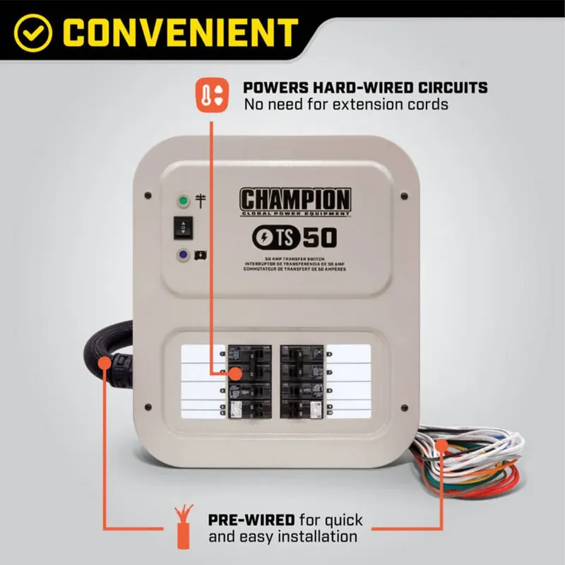 Champion Power Equipment 50A Manual Transfer Switch