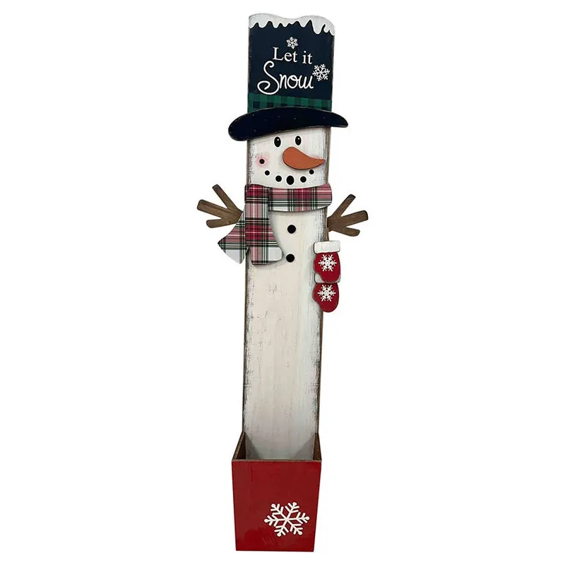Backyard Expressions Snowman Porch Planter