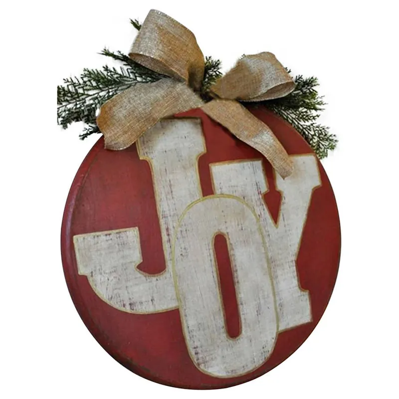 Backyard Expressions Christmas Round Joy Sign