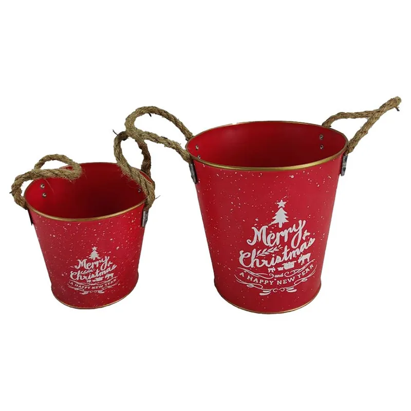 Backyard Expressions Metal Bucket Décor