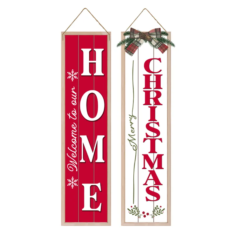 Backyard Expressions Welcome to our Home/Merry Christmas Double Sign